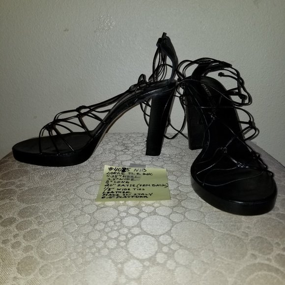 #4025 NIB Kenneth Cole Black Leather Gladiator 7.5 - Picture 11 of 16